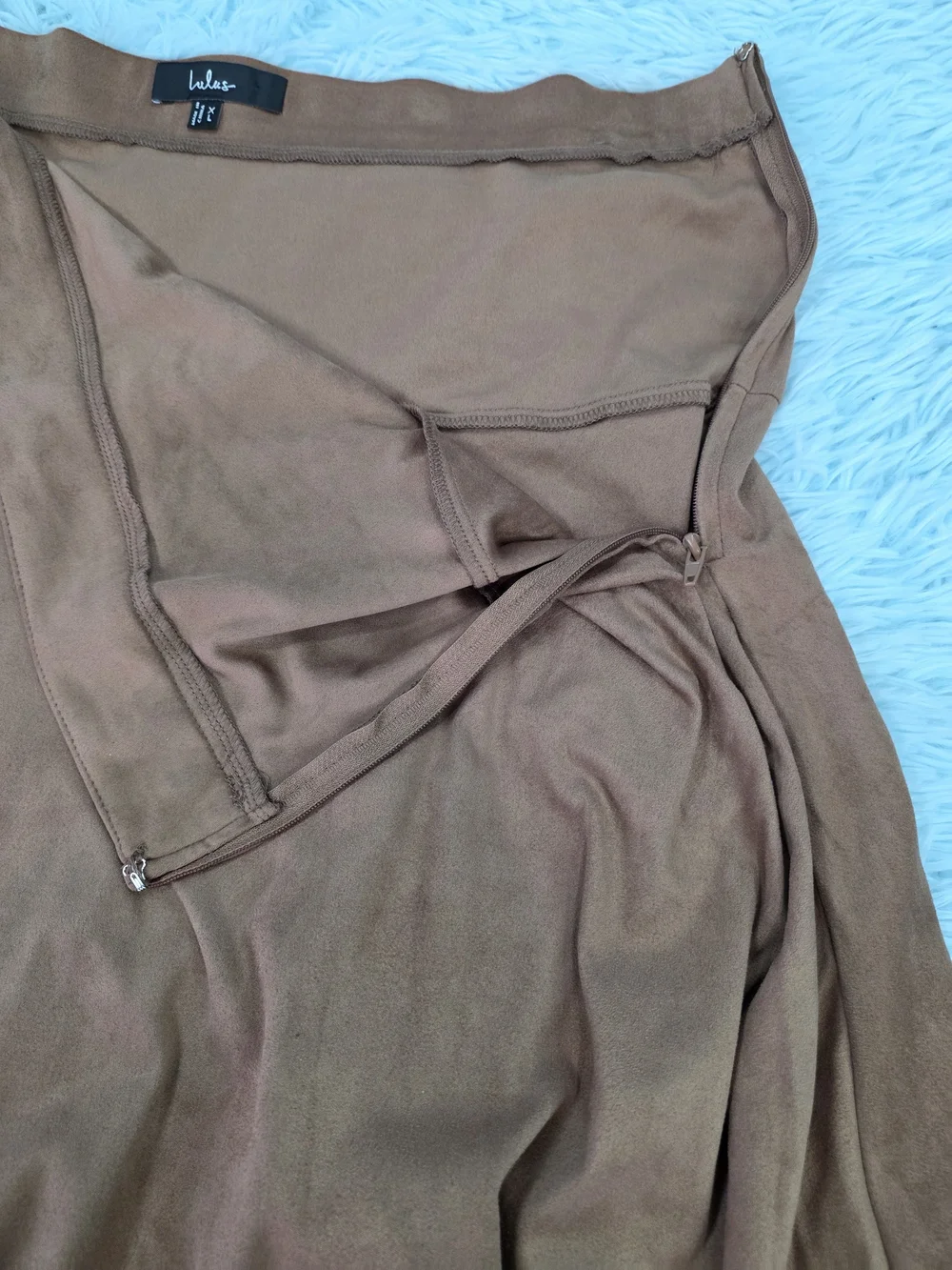 Brown Flared Maxi Skirt‎ - Women's